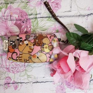 Zakka Cartoon Cat & Bird Clutch